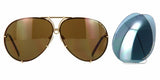 Porsche Design 8478 A Gold Frame - Brown + Blue Lenses